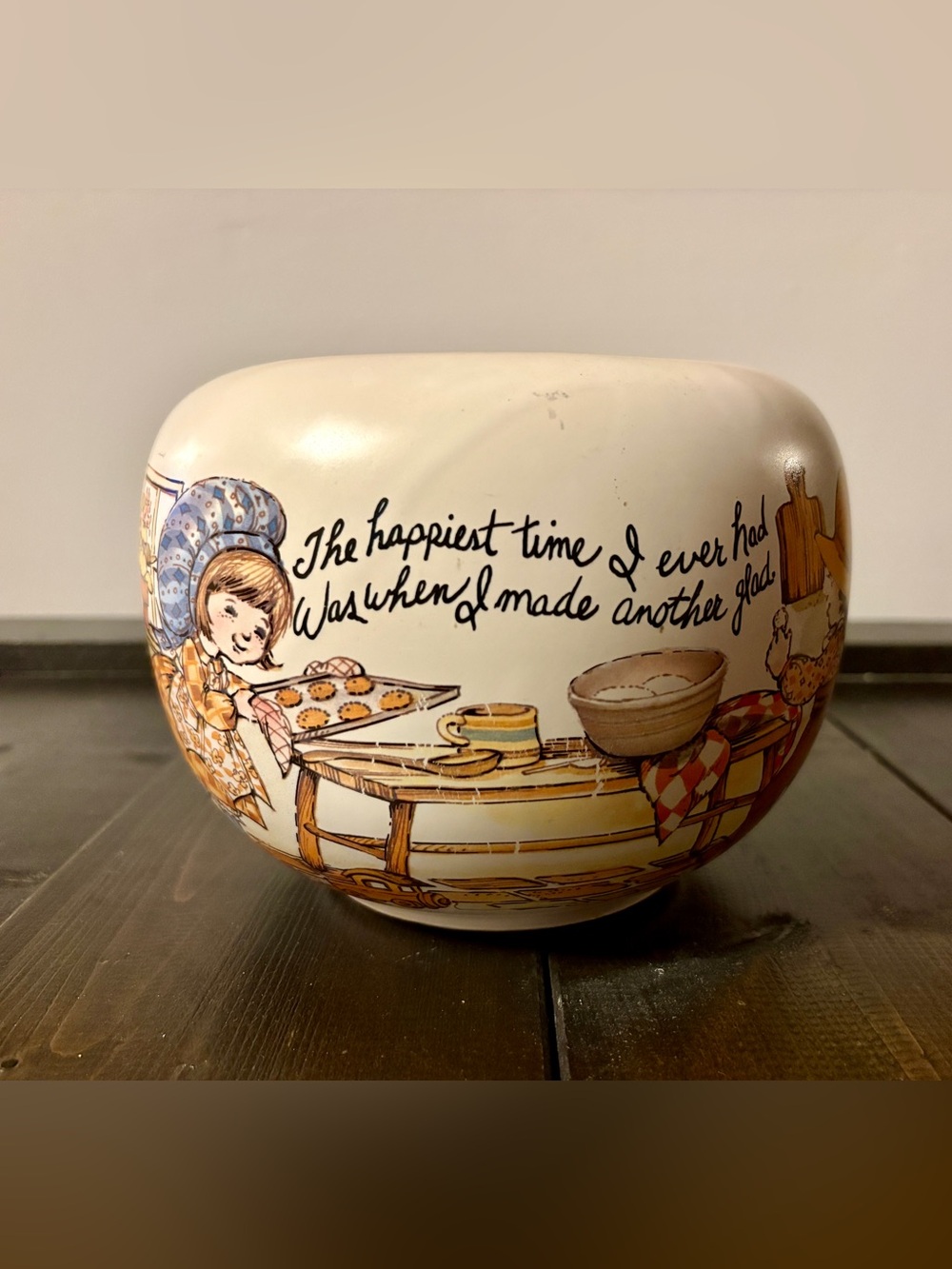 Vintage Holly Hobbie Planter Bowl